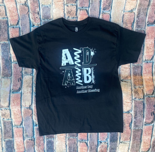 ADAB - “Another Day, Another Blessing” Tee (Black/White)