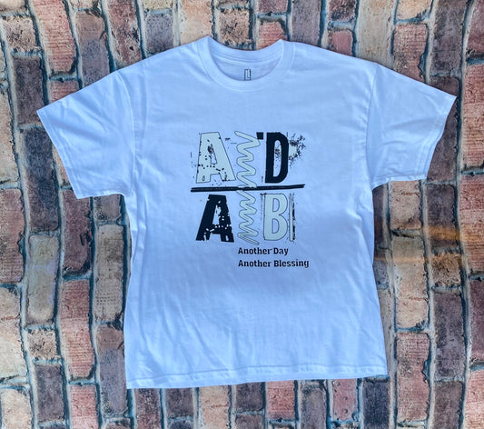 ADAB - “Another Day, Another Blessing” Tee (Black/White)
